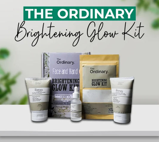 The Ordinary Face and Hand Brightening Glow Kit 4-Piece Skincare Set for Radiant Skin

